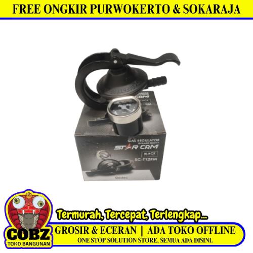 STARCAM T12 Regulator Kepala Tabung Gas LPG Tekanan Rendah + Meteran Set
