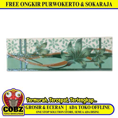 8 CM X 25 CM / NM 8C531D List Keramik Dinding Kamar Mandi Green Lembar