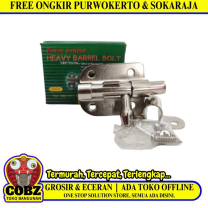 2 IN / KING STONE Grendel Kunci Slot Pintu Jendela Stainless