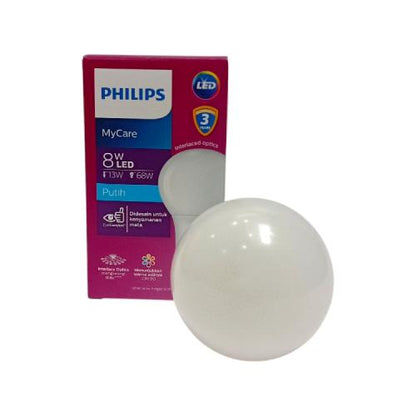 8 WATT / PHILIPS LED Lampu Bohlam Bulb Putih