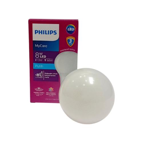 8 WATT / PHILIPS LED Lampu Bohlam Bulb Putih