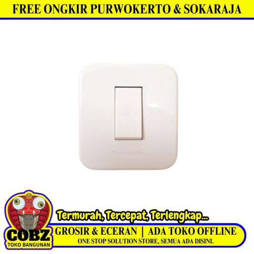 PANASONIC ALPHA CUBE Saklar Tunggal Single Engkel 1 Gang Tempel OB Outbow Putih