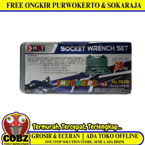 8 MM - 32 MM / HDT Mata Kunci Sok Shock Socket Wrench 25 Pcs Set