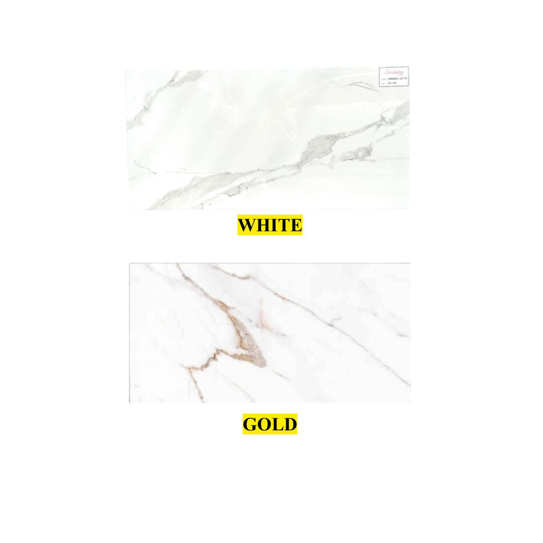 60 CM x 120 CM/SERENITY CARRARA Granit Lantai Rumah Glossy Dus