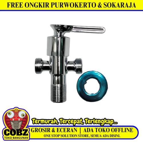 1/2 IN / FAUCET 3001 - 2 Stop Kran Air Cabang Tee Shower Kloset Stainless