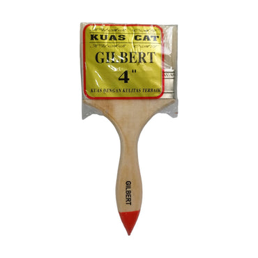 4 IN / GILBERT Kuas Cat Tembok Kayu Besi Air Acyrlic Paint Brush