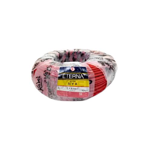 1 INTI x 4 MM x 100 M / ETERNA NYA Tunggal Kabel Tembaga SNI Merah Roll