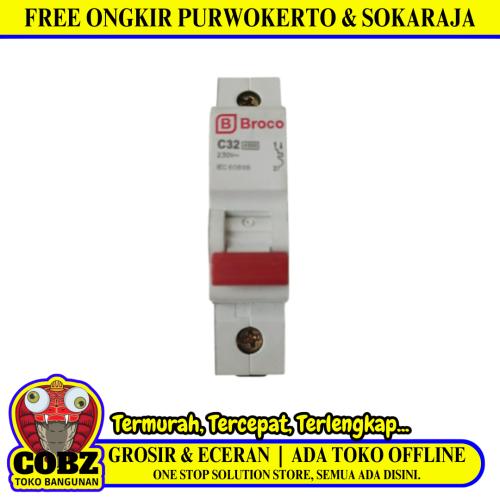 32 A / BROCO MCB Pemutus Sekring Sirkuit Arus Listrik Circuit Breaker