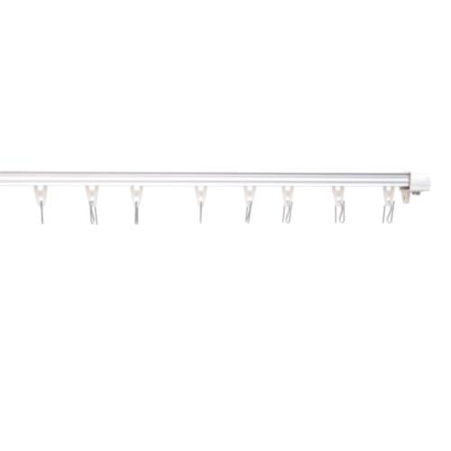 400 CM / TM Batang Rel Gorden Kotak Aluminium Silver Set