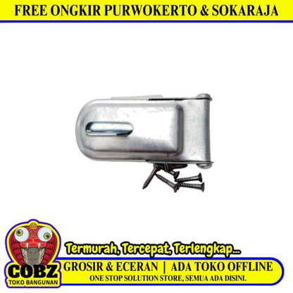 4 IN / NM Grendel Overpal Kunci Slot Tempat Cantel Gembok Stainless