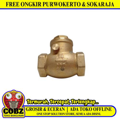3/4 IN / ONDA Tosen Tusen Tesen Foot Klep Valve Kuningan