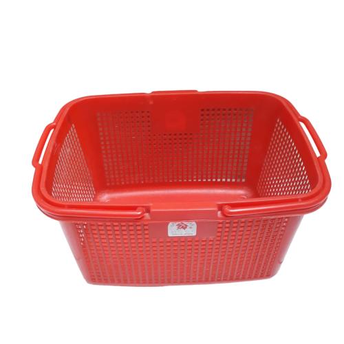 TM Keranjang Belanja PVC Plastik Kecil Merah