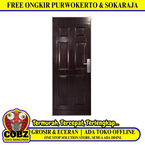 4 CM x 80 CM x 210 CM / FORTRESS URBAN 80.01 SINGLE DOOR Pintu Baja Coklat Set