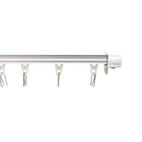 300 CM / TM Batang Rel Gorden Kotak Aluminium Silver Set