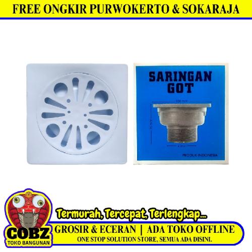 4 IN / GMP Saringan Got Leher Panjang Floor Drain PVC Putih