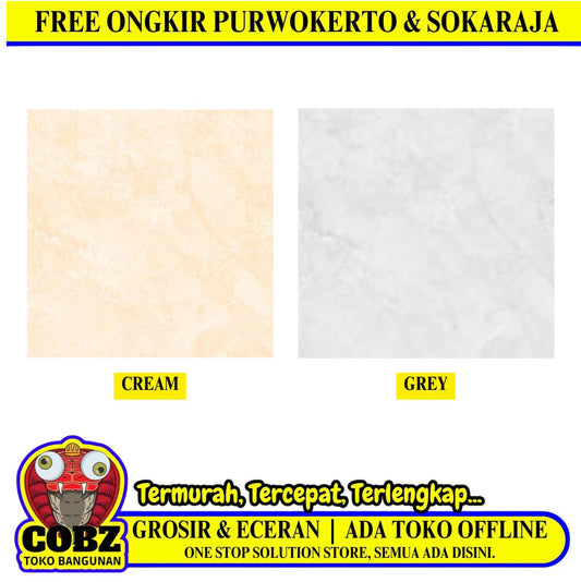 40 CM x 40 CM / ARWANA 6686 Keramik Lantai Rumah Glossy Dus