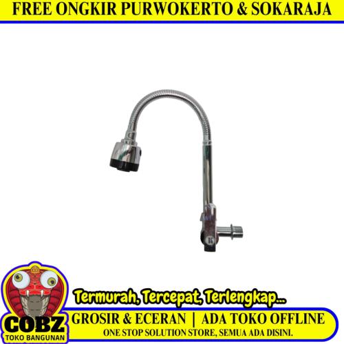 1/2 IN / HOM HBABI01 Kran Angsa Fleksibel Sink BCP Tembok Stainless