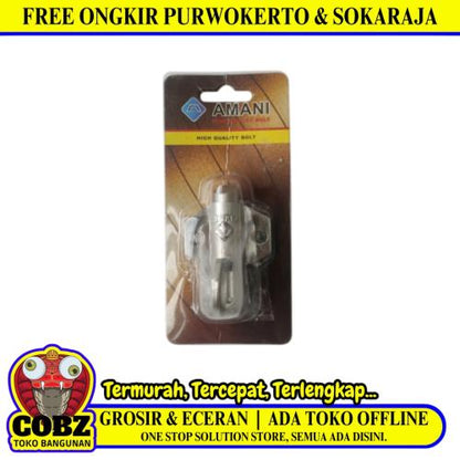 AMANI Spring Knife Grendel Kodok Pengunci Jendela Kecil SS Silver