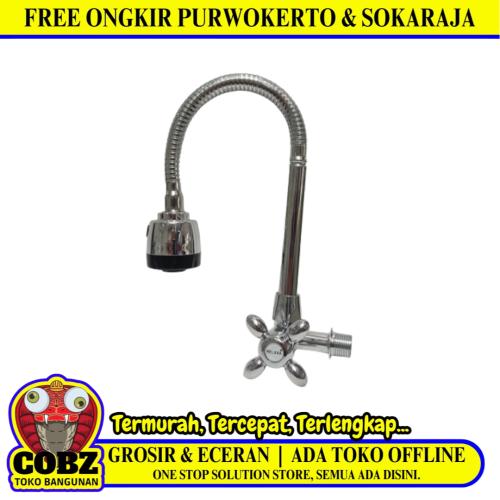 1/2 IN / RELAXA 005 Kran Angsa Fleksibel Sink BCP Tembok Stainless