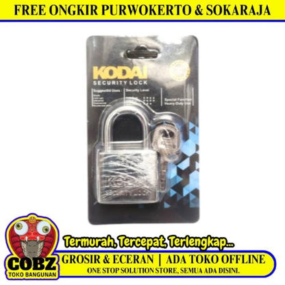30 MM / KODAI Gembok Pintu Pagar Padlock Anti Maling Leher Pendek