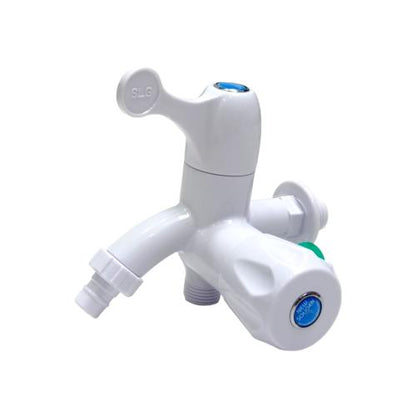 1/2 IN / NEW SOLIGEN S13 Kran Air Cabang Double Shower Mesin Cuci PVC