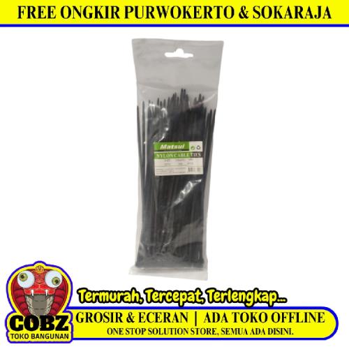 3.6 MM x 200 MM / MATSUI Kabel Cable Ties Tali Ripet 20 CM Hitam Pack