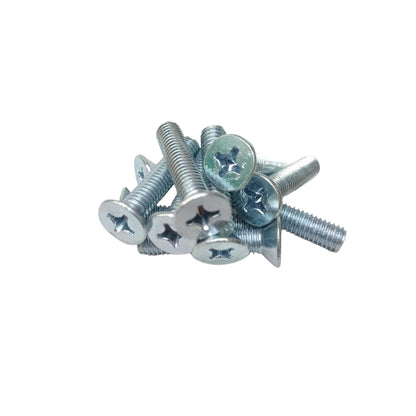 M 6 x 30 MM / TM Baut JF Kepala Rata Plus Putih Biji