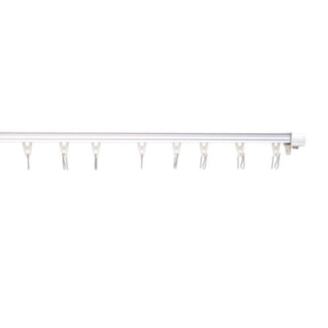 200 CM / TM Batang Rel Gorden Kotak Aluminium Silver Set