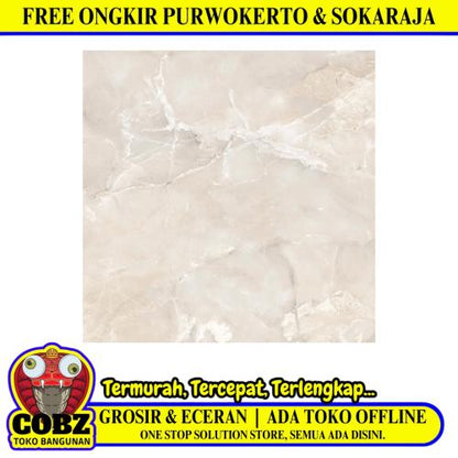 40 CM x 40 CM / ASIA TILE ZURICH Keramik Lantai Rumah Glossy Brown Dus