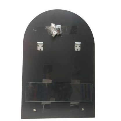 40CM X 60CM / GRAGE Cermin Wastafel Kaca Kamar Mandi 1/2 Bulat Mtf Set