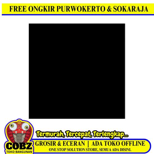 50 CM x 50 CM / PLATINUM DIOR Keramik Lantai Teras Garasi Glossy Hitam  Dus