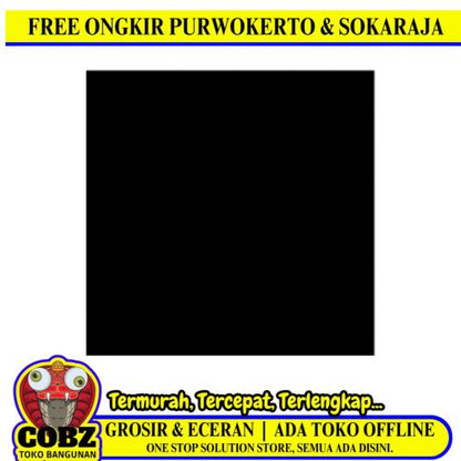 50 CM x 50 CM / PLATINUM DIOR Keramik Lantai Teras Garasi Glossy Hitam  Dus