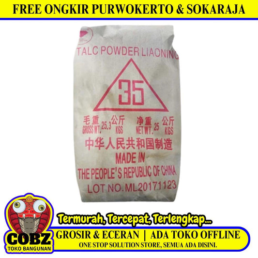 25 KG / LIAONING Talc Talak Duco Resin Bubuk Powder Sak