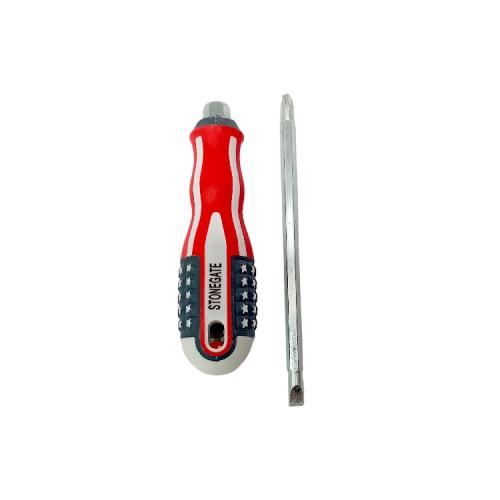 5 IN / STONEGATE Obeng Screwdriver Two Way Bolak Balik Plus Minus 2 In 1 Gagang Karet