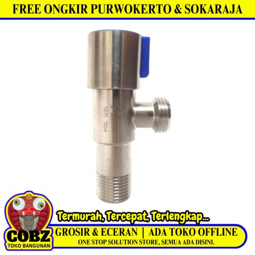 1/2 IN / HAUSE SUS 304 Stop Kran Air Shower Kloset Monoblok Stainless