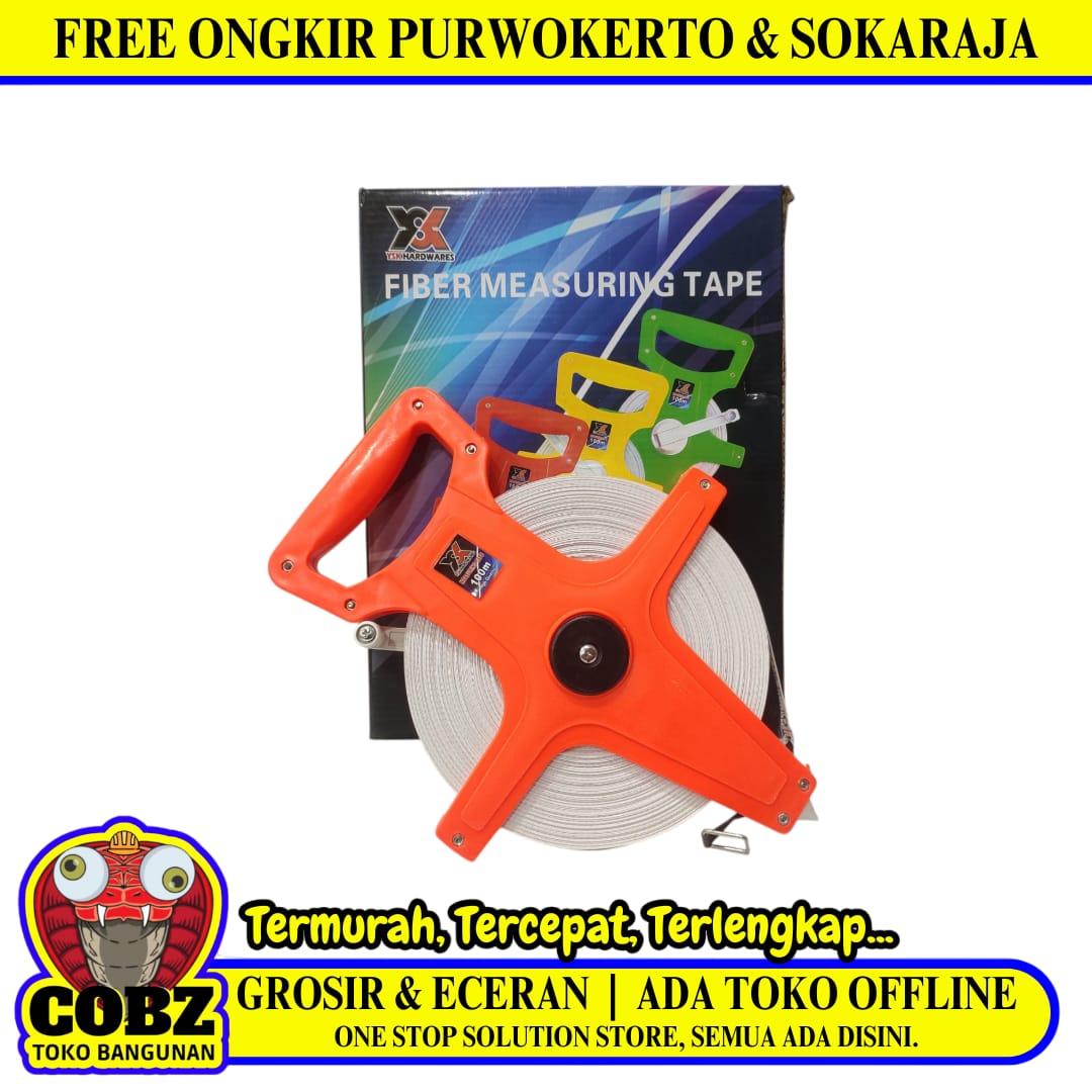 100 M / YSK Meteran Tancap Roll Gulung Alat Ukur Measuring Tape