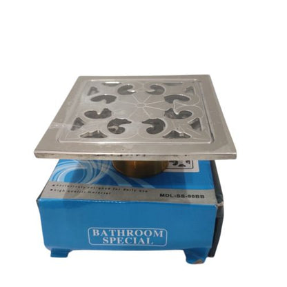 4 IN / HSJ MDL SS 90BB Saringan Got Leher Panjang Floor Drain Stainless