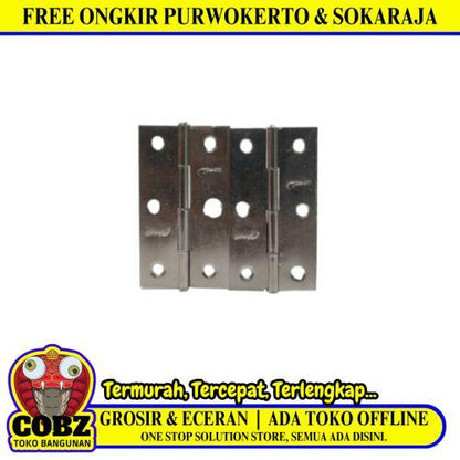 3 IN / GOMEO Engsel Kupu Kupu Pintu Jendela Hinge Stainless Set