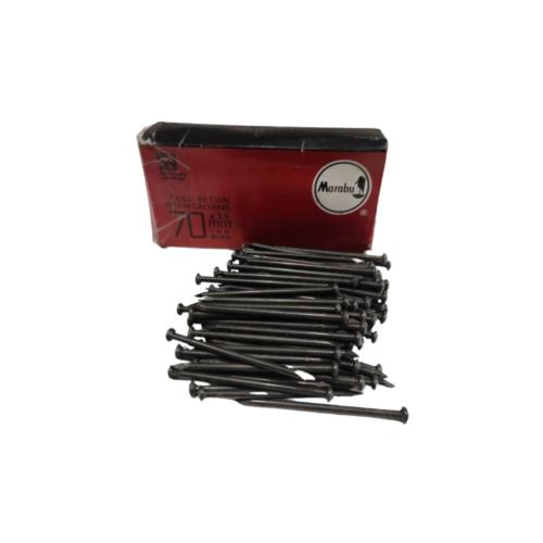 70 MM / MARABU Paku Beton Tembok Dinding Hitam Dus