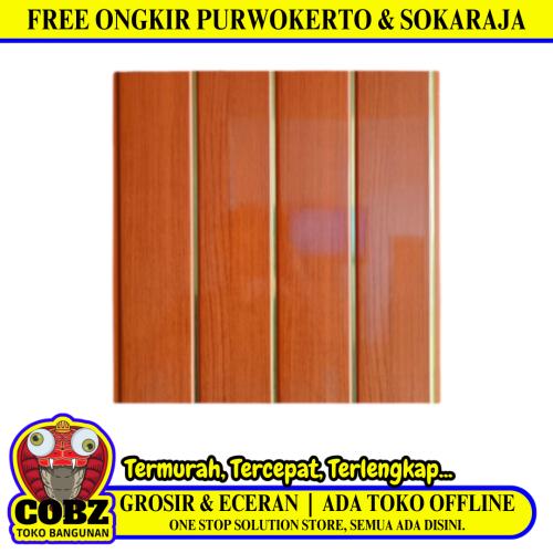 8 MM x 25 CM x 3 M / SHUNDA PLAFON PL.08.255 Plafon Gypsum GRC U PVC Hotstamping Lembar