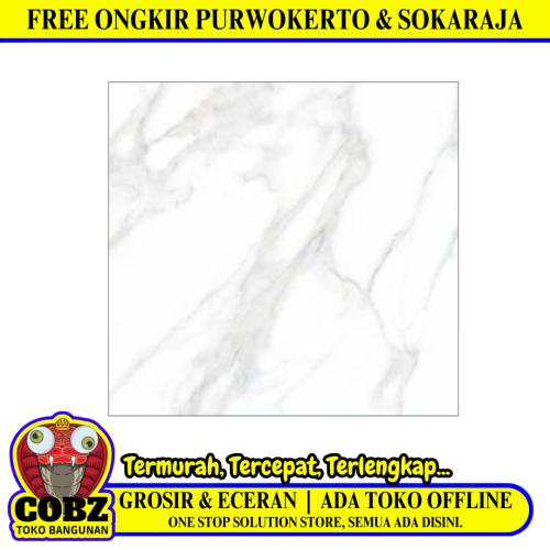 50 CM x 50 CM / UNO VIDENSIA Keramik Lantai Rumah Glossy White Dus
