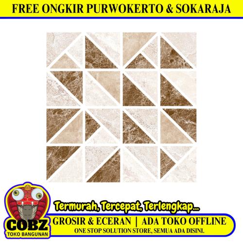 25 CM x 25 CM / ASIA TILE Keramik Lantai Kamar Mandi Matte Brown Dus