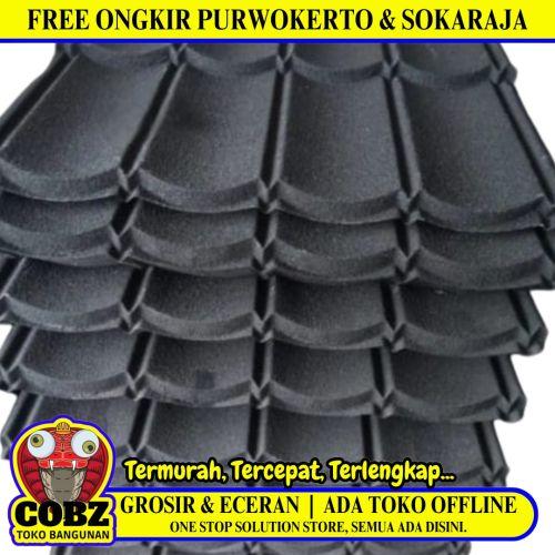 0.25 MM x 80 CM x 80 CM / TM Genteng Atap Metal Pasir Hitam Lembar