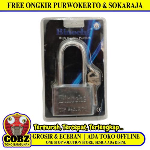 60 MM / BINOCHE Gembok Pintu Pagar Padlock Anti Maling Leher Panjang