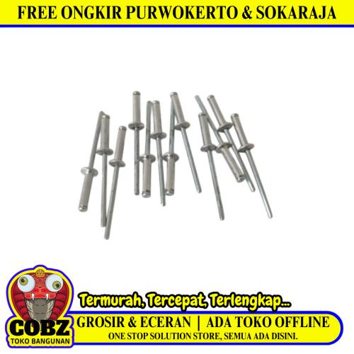 3.2 MM x 12.7 MM / TM Paku Rivet Keling Tang Rivet Ecer Biji