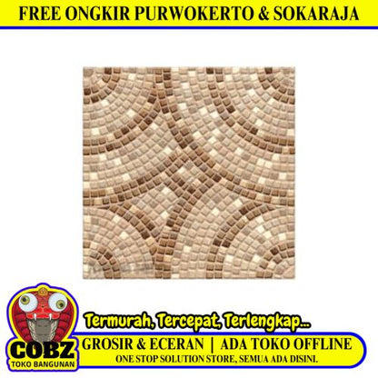 30 CM x 30 CM / ASIA TILE OXFORD Keramik Lantai Teras Garasi Matte Brown Dus