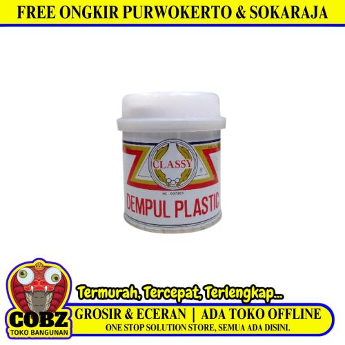 1/4 KG / CLASSY Dempul Tambal Lubang Plastik Kayu Besi Mobil Kaleng