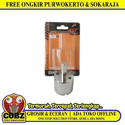 35 MM / BULL AST  Mata Coring Diamond Core Pelubang Keramik Granit Kaca