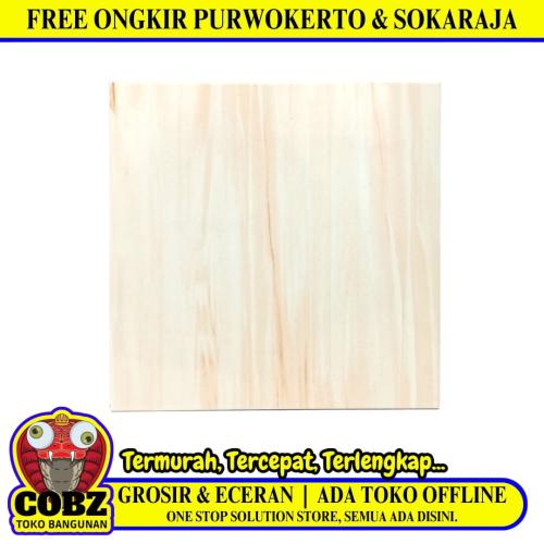 30 CM x 30 CM / ASIA TILE MOROCCO Keramik Lantai Rumah Glossy Cream Dus