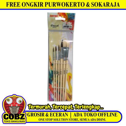 2 MM - 12 MM / JOYKO BR1  Kuas Lukis Tembok Kayu Besi Air Acyrlic Paint Brush Set